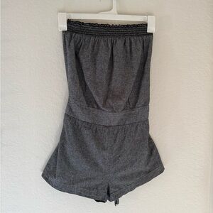 Dark Grey Strapless Romper
